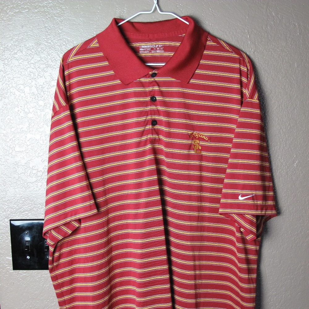 Nike Men's Golf Shirt (Trojans)Fit-Dry Size 3XL